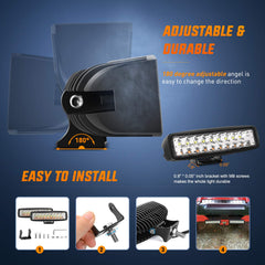 Nilight LED pods 18-led chips provide bright dual-color output.