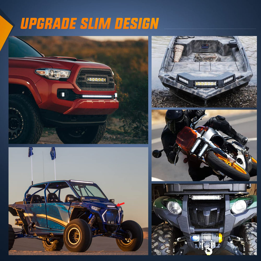 Nilight 7-inch light bars pack includes two for balanced illumination