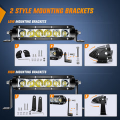 Nilight 7-inch light bar mount bracket showcases versatile mounting options