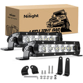 Nilight LED pods 7-inch front view for high-visibility off-road driving