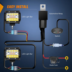 Nilight LED pods at night demonstrating beam reach and road visibility.