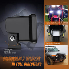 Nilight two-light kit includes mounting hardware for quick setup