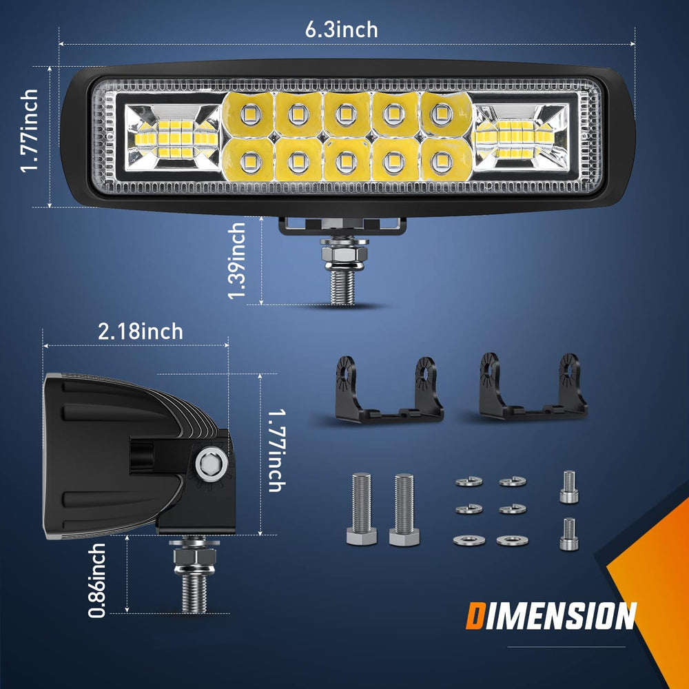 Nilight LED Pods spot-flood combo highlights versatile lighting for wide coverage.