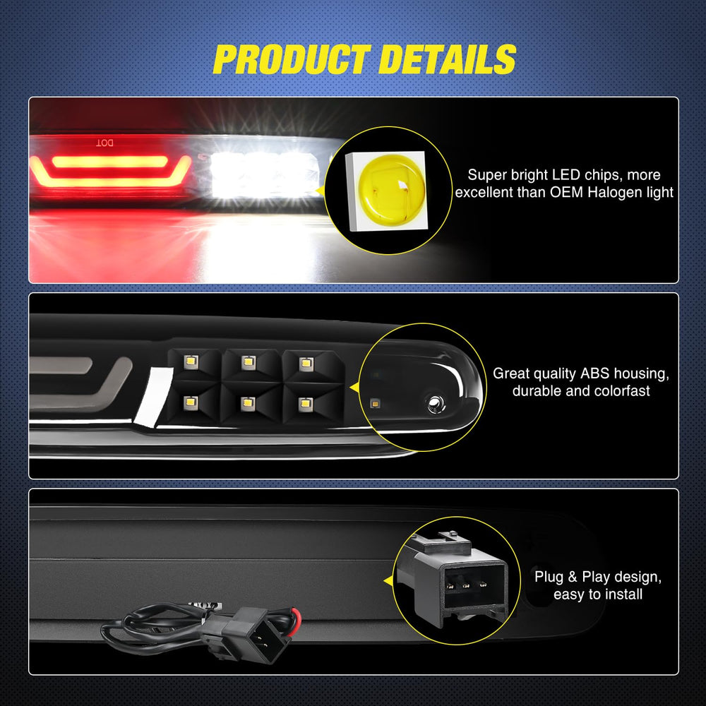 Nilight LED rear stop light provides quick, clear braking signals