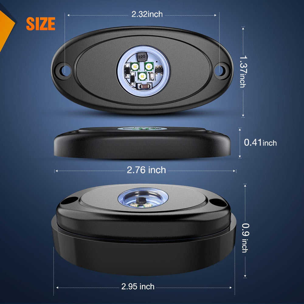 Nilight wheel well light pod with rugged, scratch-resistant finish.