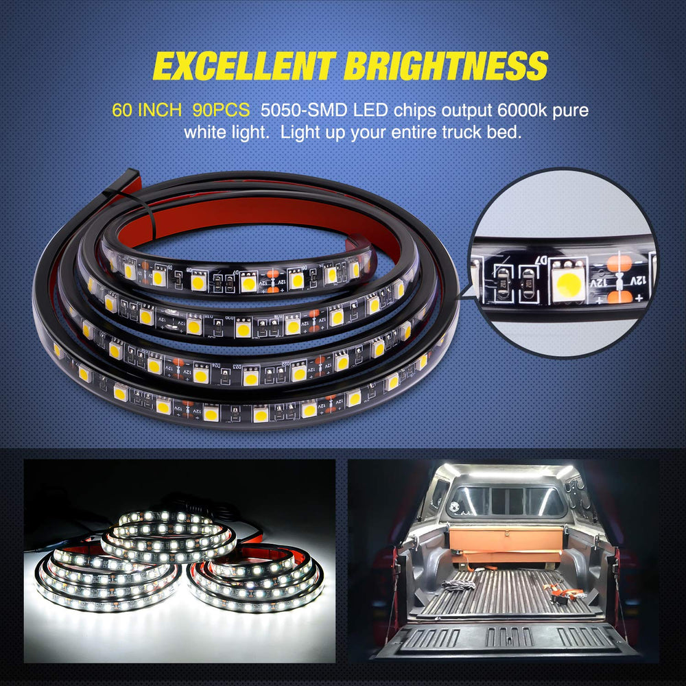 Nilight adhesive-backed strip delivers secure mounting in tight spaces.