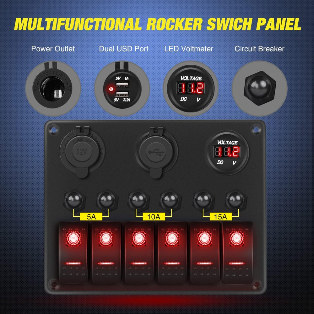 Nilight LED voltmeter display demonstrates real-time voltage monitoring