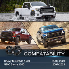 Nilight leveling kit installed on Silverado shows a leveled front stance