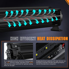 Nilight light bar mounted on a vehicle showcases off-road visibility at night