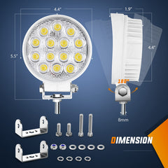 Nilight LED pod installation angle demonstrates adjustable mounting for beam direction