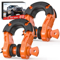 Nilight mega D-ring shackles 68k break strength with 7/8 pin for rugged recovery.