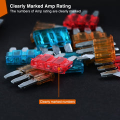 Nilight Micro3 15A blade fuse handles higher power circuits safely.