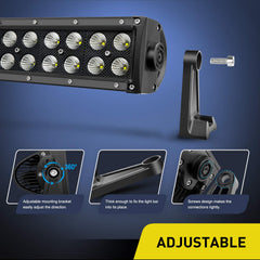 Nilight NI07B flood-spot combo beam enables broad coverage and longer-range visibility.