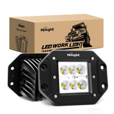 Nilight NI23C-18W flood light front view brightens forward road for safer driving