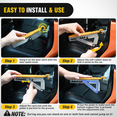 Nilight non-slip platform providing secure footing on vehicle roof access.
