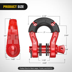 Nilight off-road recovery point with shackle mounted for rugged trails.