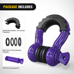 Nilight off-road recovery setup with shackle and straps