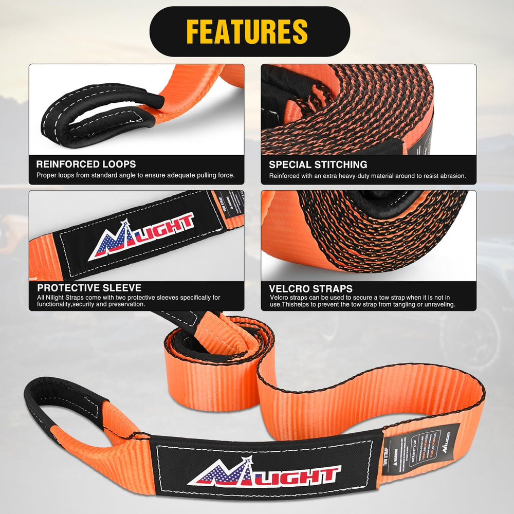 Nilight winch snatch block enables changing pull direction to recover stuck vehicles