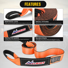 Nilight winch snatch block enables changing pull direction to recover stuck vehicles