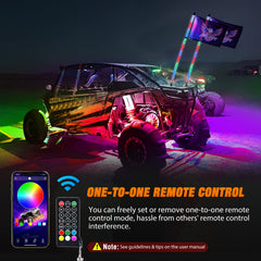 Nilight one-to-one remote mode prevents cross-device interference during group rides.