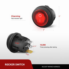 Nilight two-lights-with-harness contents for easy installation.