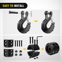 Nilight included bolts, washers, and clevis pin for secure installation.
