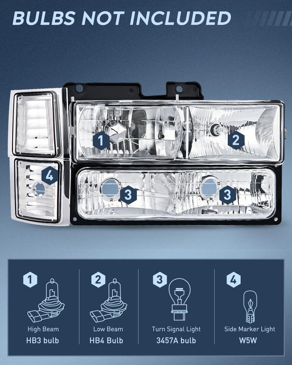Nilight plug-and-play headlight taillight installation for Chevy simplifies replacement.