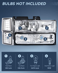 Nilight plug-and-play headlight taillight installation for Chevy simplifies replacement.