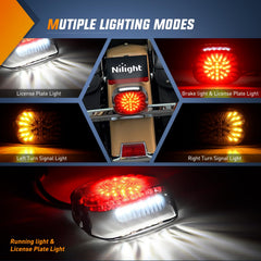 Nilight plug-and-play wiring enables quick installation on motorcycle.