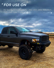 Nilight Ram headlights two-pack set providing complete front-end upgrade.