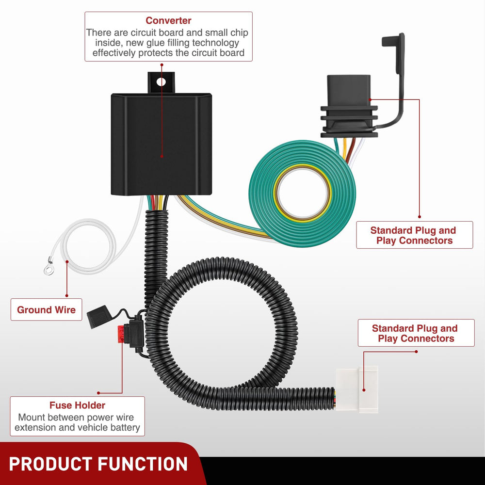 Nilight rear panel connection for Honda Passport keeps wiring neat