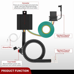Nilight rear panel connection for Honda Passport keeps wiring neat