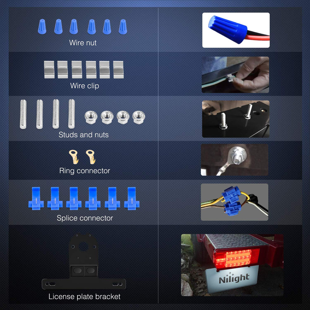 Nilight reflector trailer light kit completes a neat, compliant setup