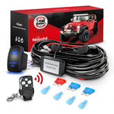 Nilight remote wiring harness for light bar enabling flexible installation and remote control