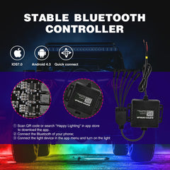 Nilight Bluetooth control enables quick app setup for color and mode changes.