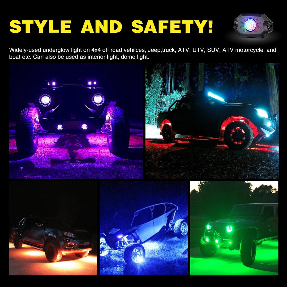 Nilight music mode flashes sync with rhythm for dynamic ride ambience.