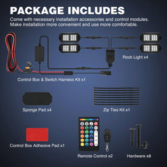 Nilight rock lights fit ATV UTV SUV truck and boat applications