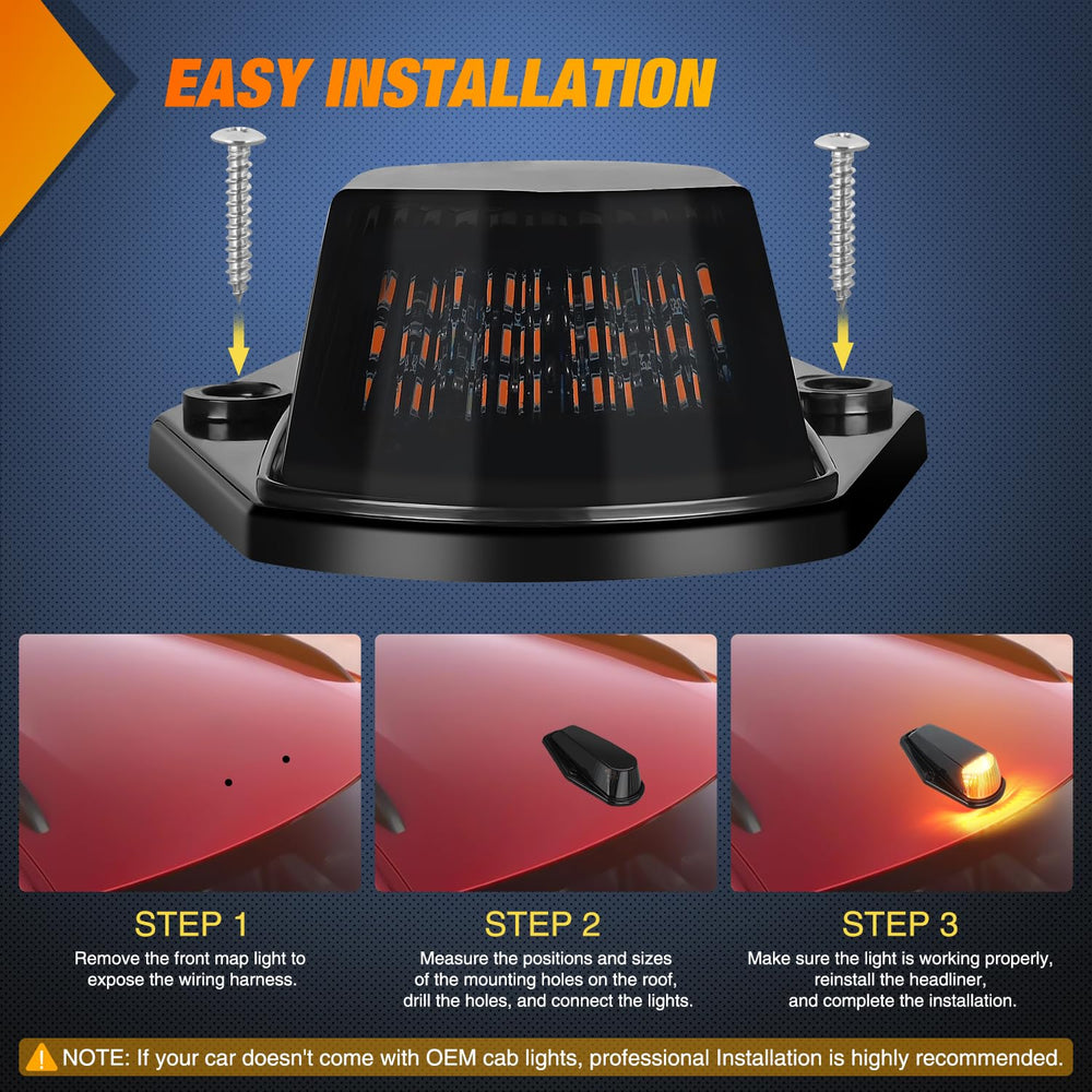Nilight roof marker light mounted on a pickup for better roof visibility