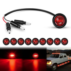 Nilight round marker light with 3 LEDs for bright brake and turn signals.
