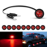 Nilight 3/4 inch round marker light for trailers, red LED, enhanced night visibility
