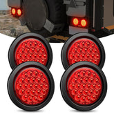 Nilight round trailer light front view with 24-LED red signaling