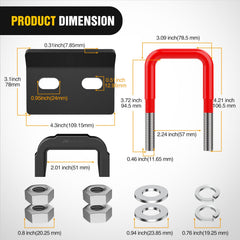 Nilight rubber cover over U-bolt protects finishes in all weather.