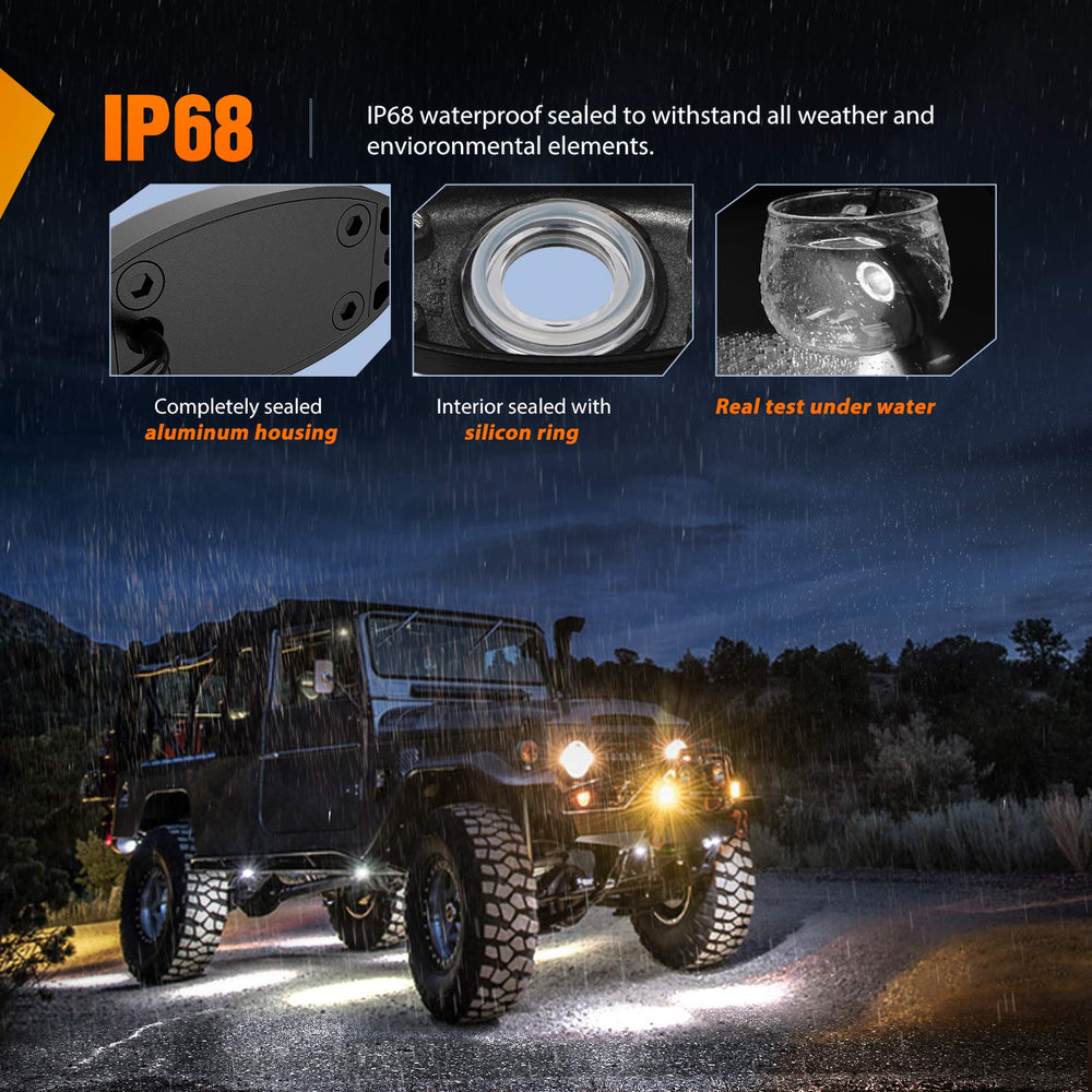 Nilight easy installation with rubber pads and side wires for secure mounting.