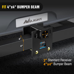 Nilight hitch cover protects the mount and adds a clean finish.