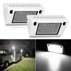Nilight RV exterior light 5in pair enhances nighttime campsite visibility.