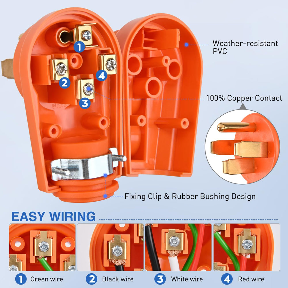 Nilight RV plug handle design reduces finger contact during connection.