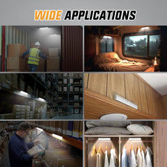 Nilight step lights enhance dark storage areas and RV interiors at night.