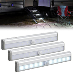 Nilight RV step lights 3-piece pack illuminate entryways with bright, even LED glow.
