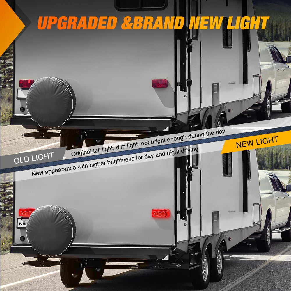 Nilight RV tail light supports 12V DC systems for versatile mounting.