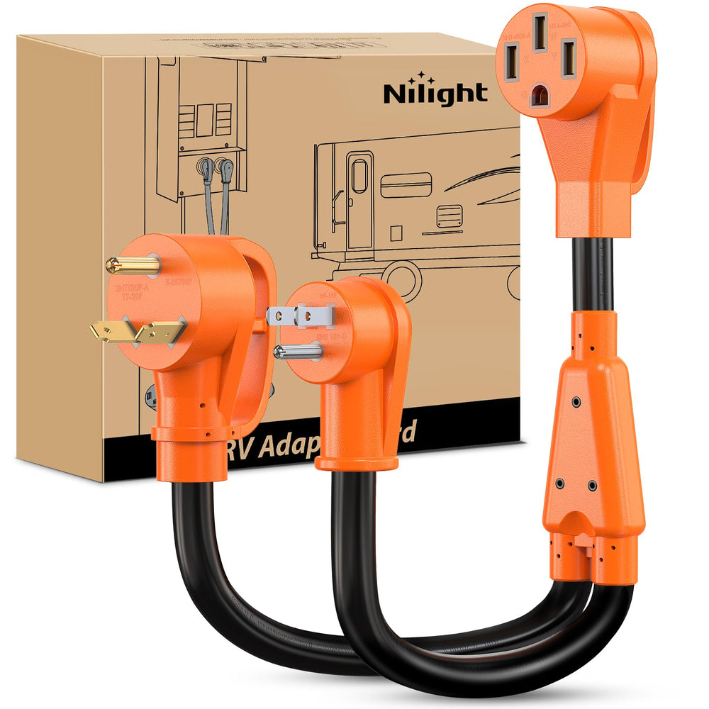 Nilight RV Y splitter cord 24 inch length ideal for park hookups